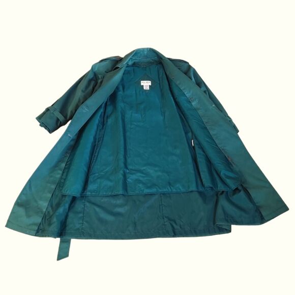 EUC Vintage John Weitz green premium quality Dupont Thermallite warm trenchcoat - Picture 7 of 12